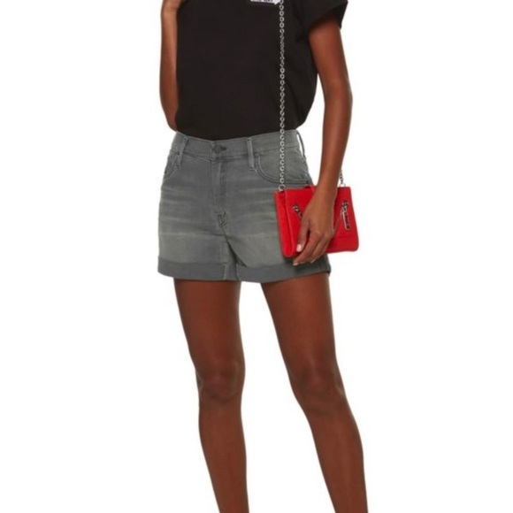 MOTHER Dropout Cuff Distressed Short - Picture 2 of 7